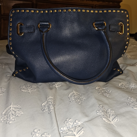 Michael Kors Navy Blue Leather Bag - Picture 3 of 7